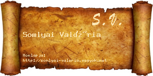 Somlyai Valéria névjegykártya