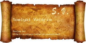 Somlyai Valéria névjegykártya